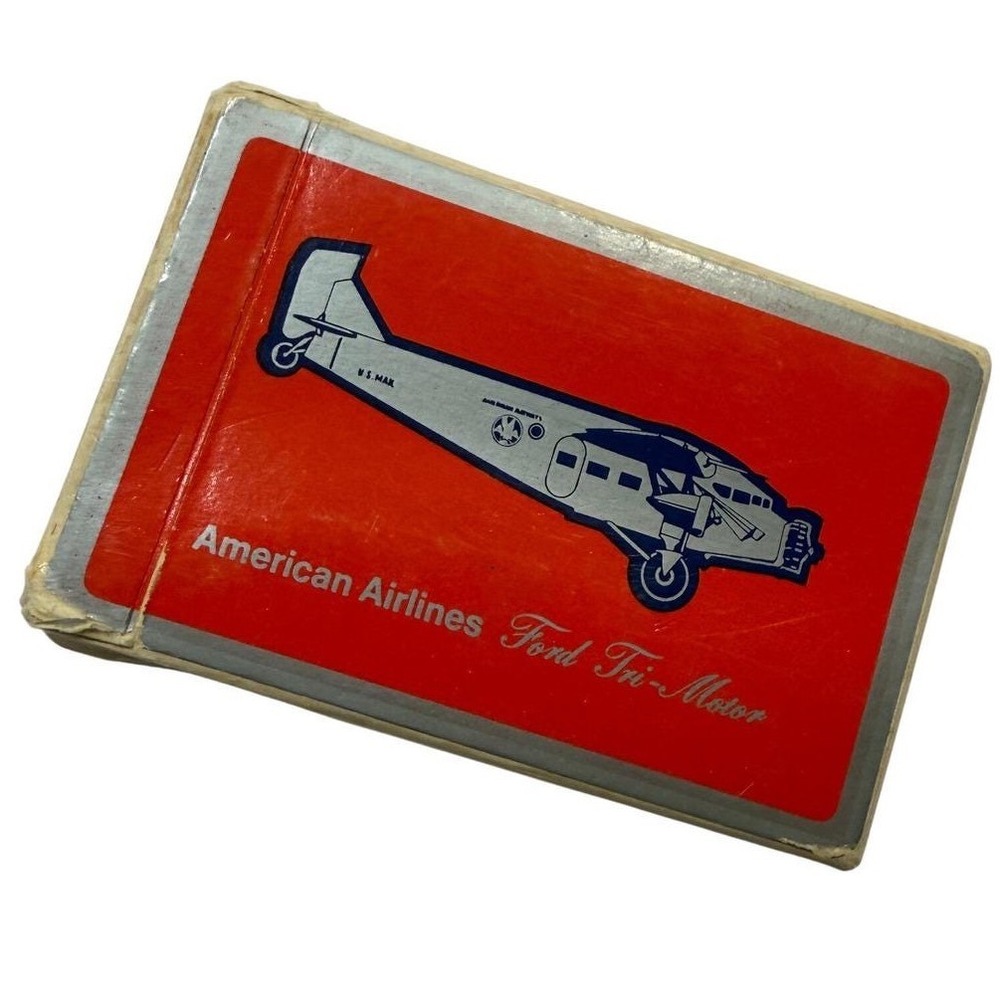 Vintage American Airlines Playing Cards Ford Tri-Motor Airplane Collectible Deck